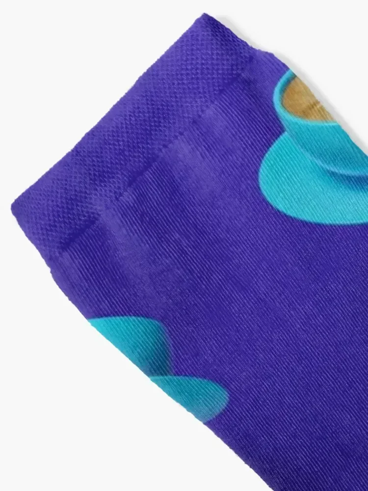 Blue Coffee Cups Socks Hiking boots Christmas anti slip football Stockings Socks Women Men's