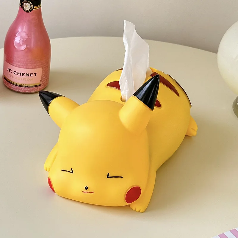 بيكاتشو الأنسجة صندوق حامل مناديل حالة الإبداعية الكرتون تخزين زخرفة المنزل غرفة الطعام سطح المكتب متعددة الوظائف ملحق هدية #4