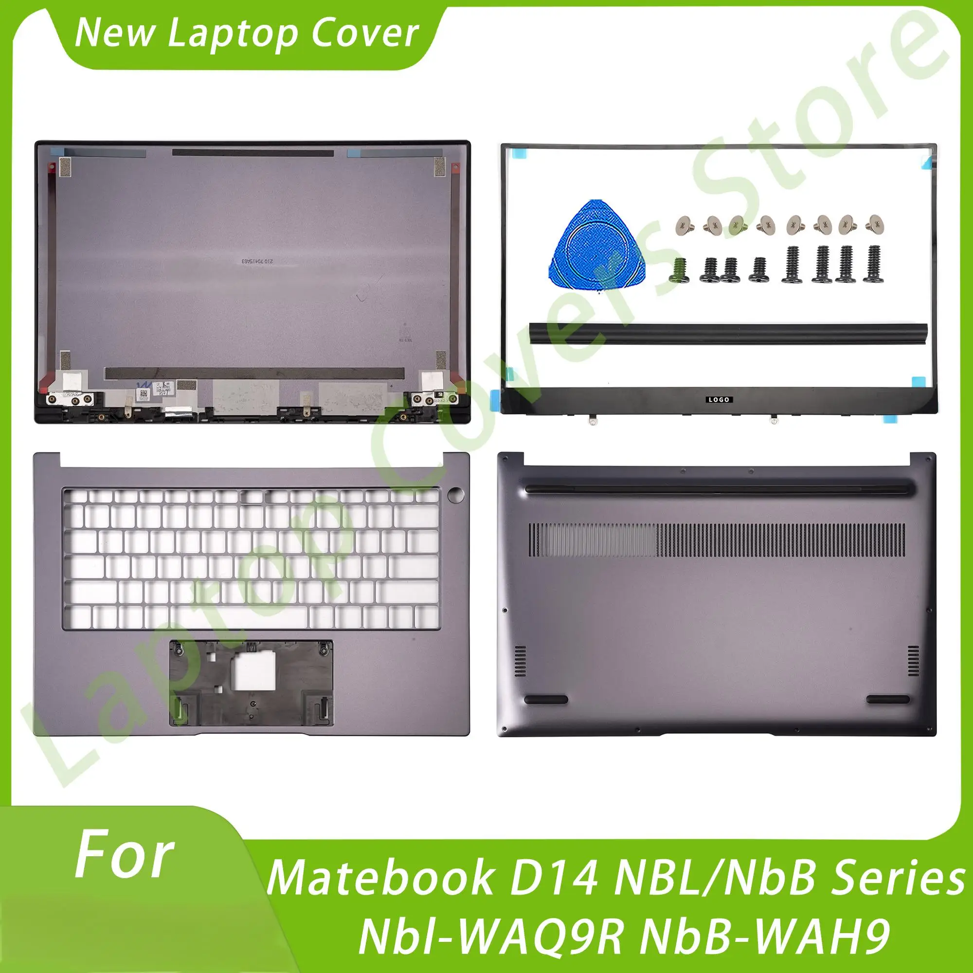 

New Lid For Matebook D14 NBL/NbB Series Nbl-WAQ9R NbB-WAH9 LCD Back Cover Front Bezel Bottom HingeCover Parts Replace