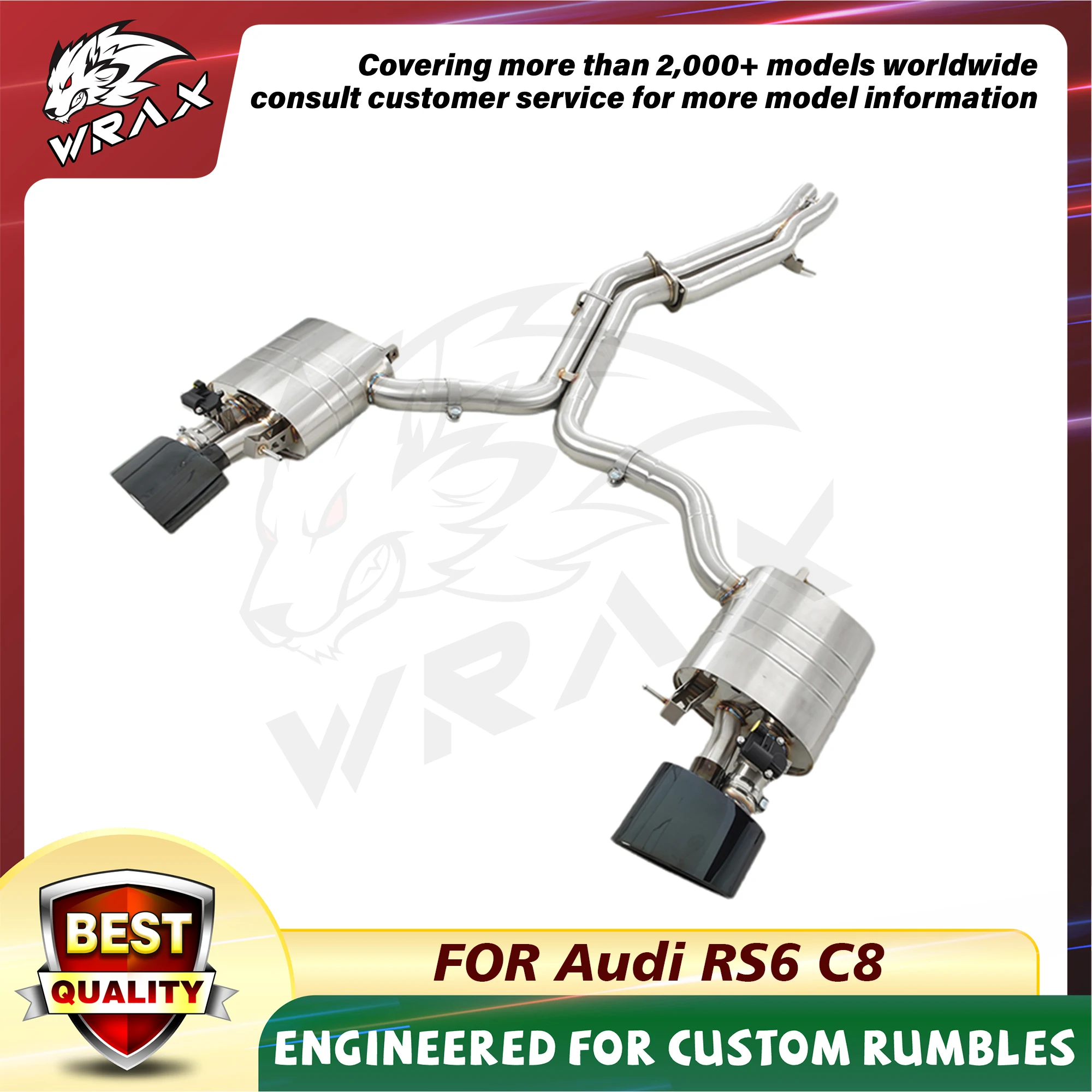 

WRAX Exhaust Control Valve System Muffler Car Parts Catback for Audi RS6/RS7 C8 lossless replacement car accessories
