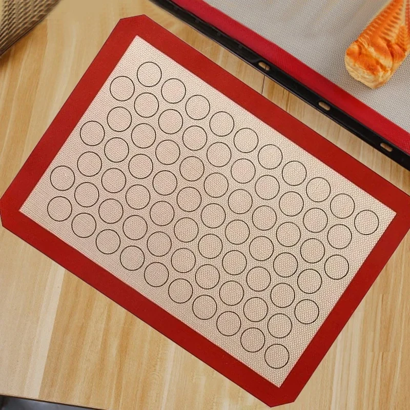 Kitchen Baking Sheets - แผ่นรองอบซิลิโคนสำหรับทำมาการอง แผ่นรองคุกกี้ ไม่ติดกระทะ แผ่นรีดแป้ง อุปกรณ์ทำขนม แผ่นรองอบขนม