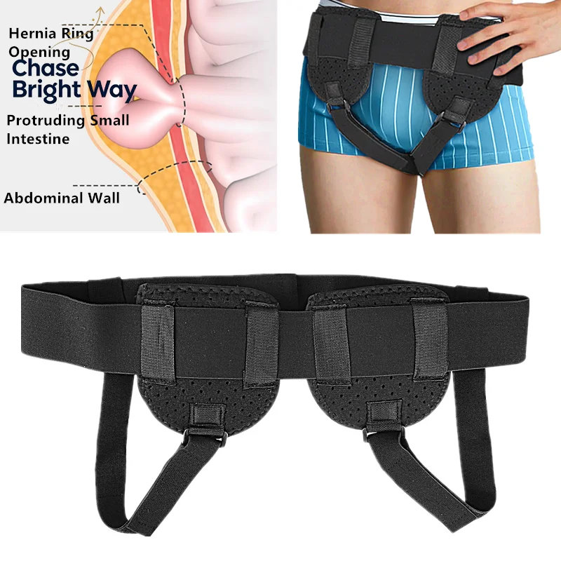 Hernia Belts Groin Hernia Support For Men Woman Bilateral Sports Hernia Adjustable Waist Strap With Removable Compression Pads