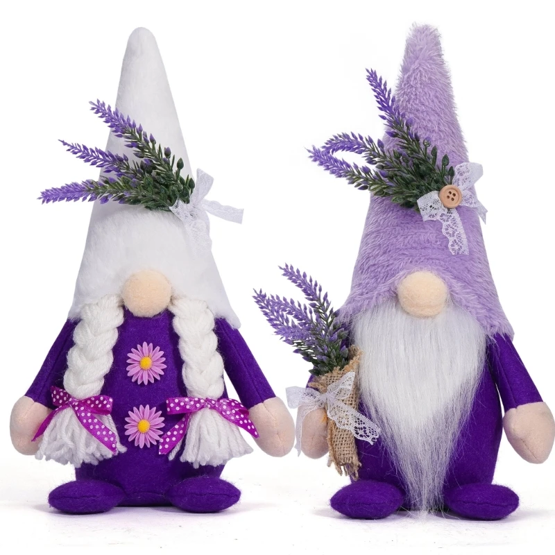 Spring Theme Lavender Gnomes Figures Toy Collective Gift for Women Family
