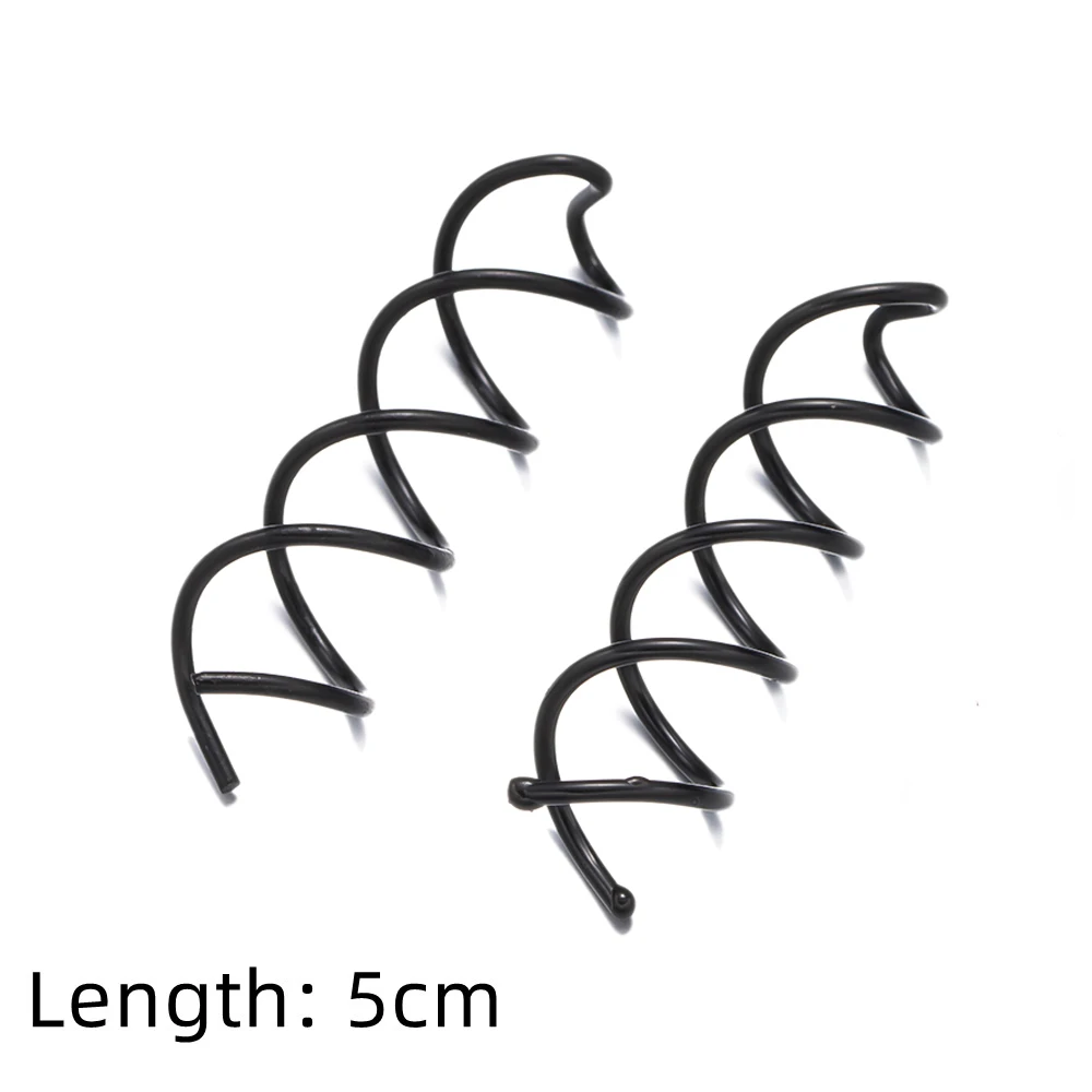 10pcs Metal Black Spiral Hair Spin Pins Twist Screw Hairpin for Women Girls DIY Headwear Accessories Making Supplies Ornaments