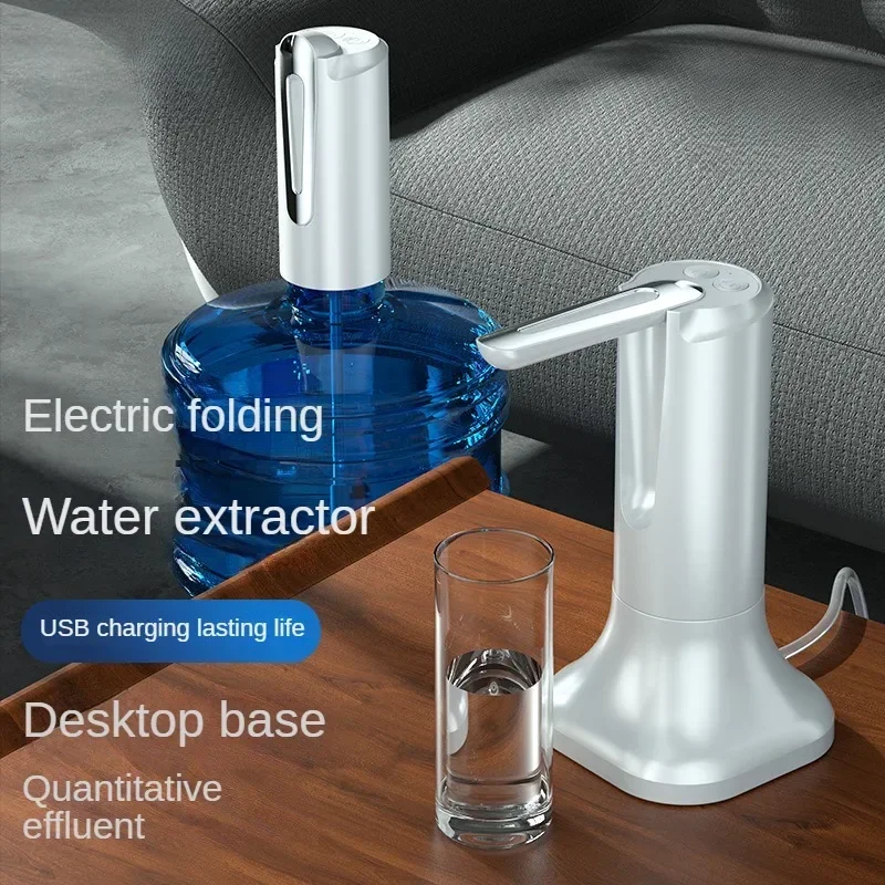 Vertical Folding Dual Purpose Usb Charge Portable Water Dispenser Electric Pump with Extension Hose Barreled Tools