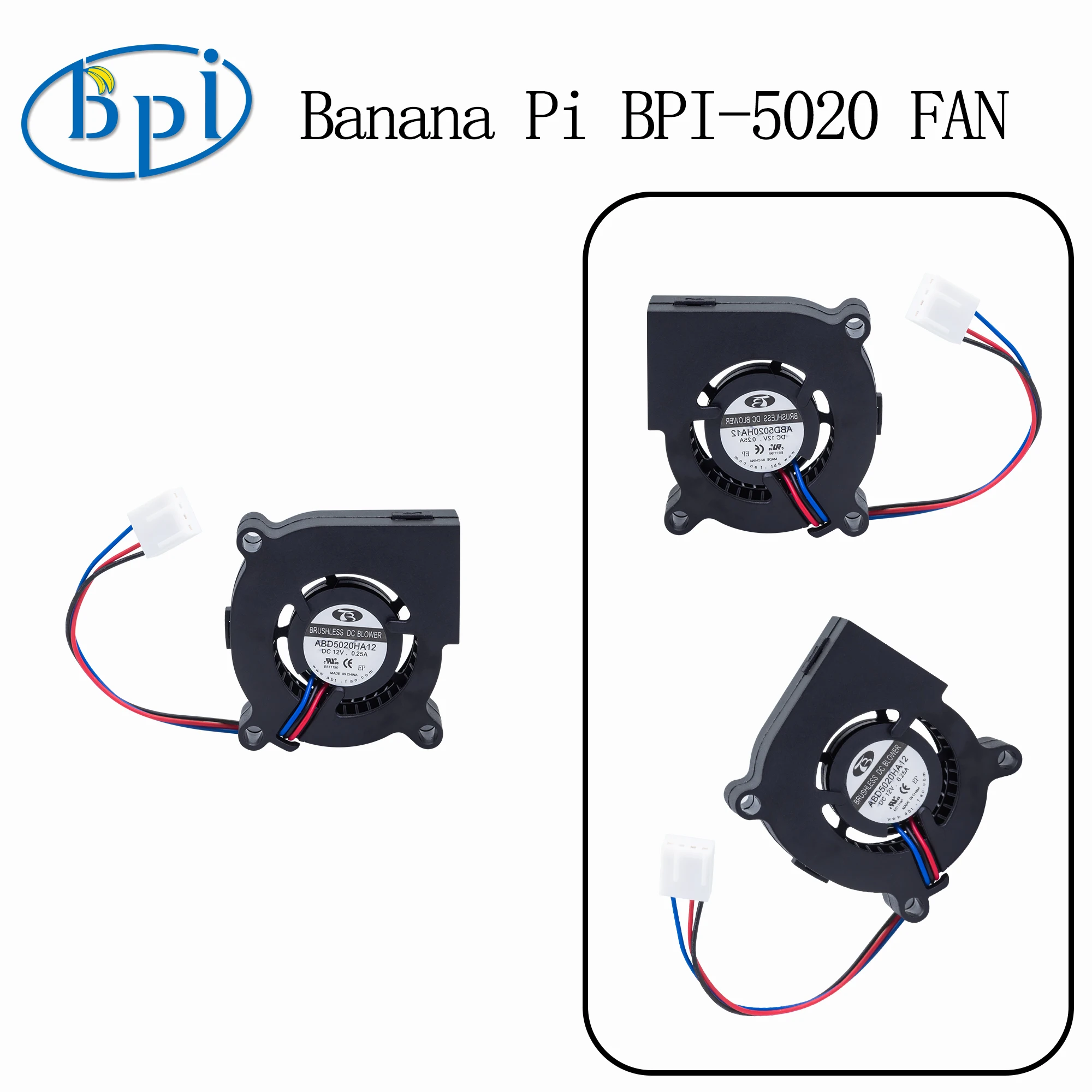 

Banana Pi 5020HM Heatsink Fan Cooling Module for BPI-R4 Pro Router Board SBC Thermal Management Accessory
