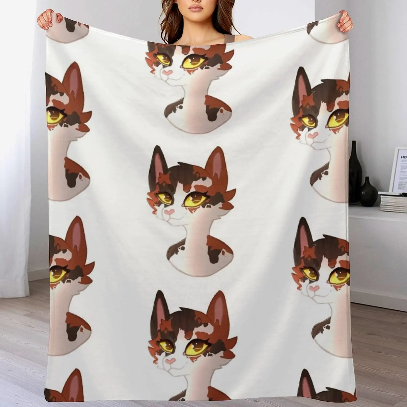 

Spottedleaf Warrior Cats Throw Blanket Moving Hairys Bed linens Tourist Blankets