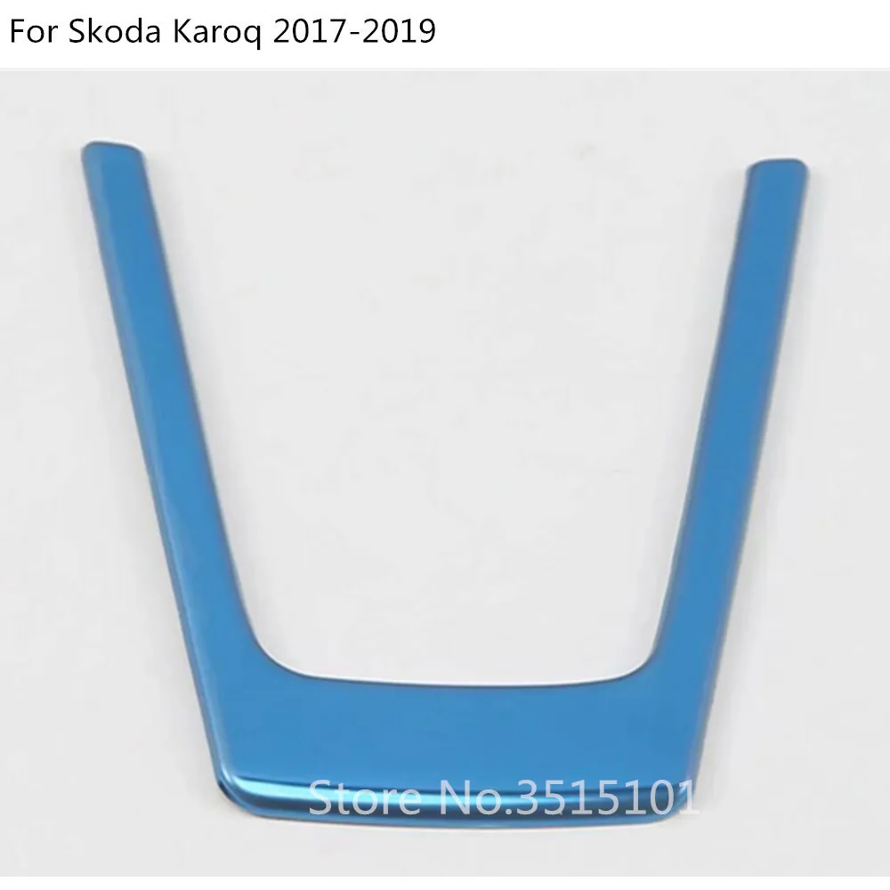 Car Body Cover Stainless Steel Steering Wheel Interior Kit Switch Trim Lamp Frame For Skoda Karoq 2017 2018 2019 2020 2021 2022 view 3