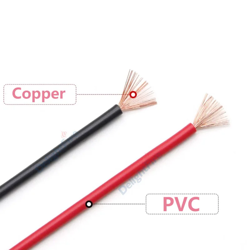 PVC Copper Wire 22 20 17 15 13 11 18AWG Electronic Wire Soft Multi-Strand Electrical Cable For Battery Car Auto Audio LED Strip