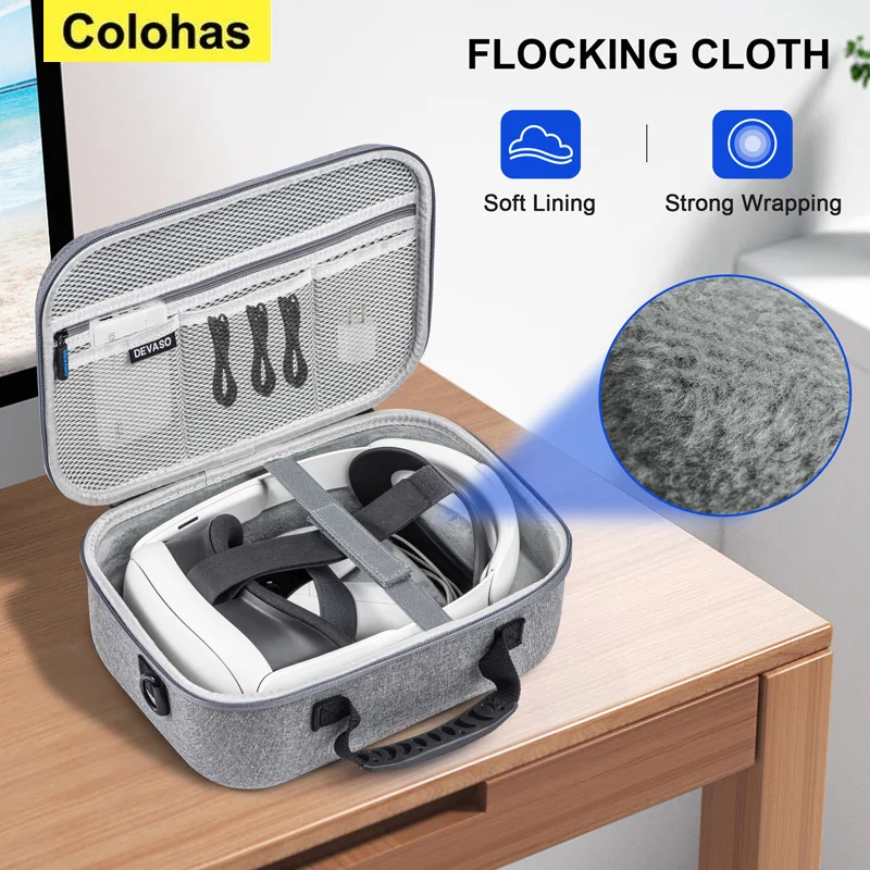 Аксессуары для путешествий, портативный ремешок для хранения аксессуаров для Meta Quest 2/3, противоударный, совместимый с элитным ремешком для Quest 3