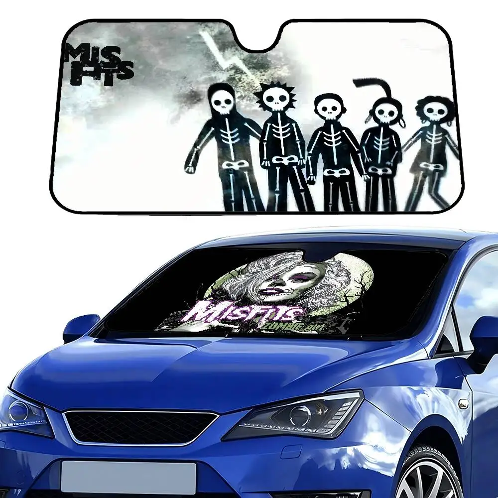 

M-Misfits R-Rock Складной солнцезащитный козырек на лобовое стекло 70x130 см Аниме Мультяшная фольга Автомобильный солнцезащитный козырек Защитный козырек от солнца