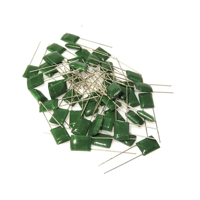 50PCS 100V Polyester Film Capacitor 102 222 472 103 223 333 473 104 1NF 2.2NF 10NF 22NF 47NF 100NF 0.1UF