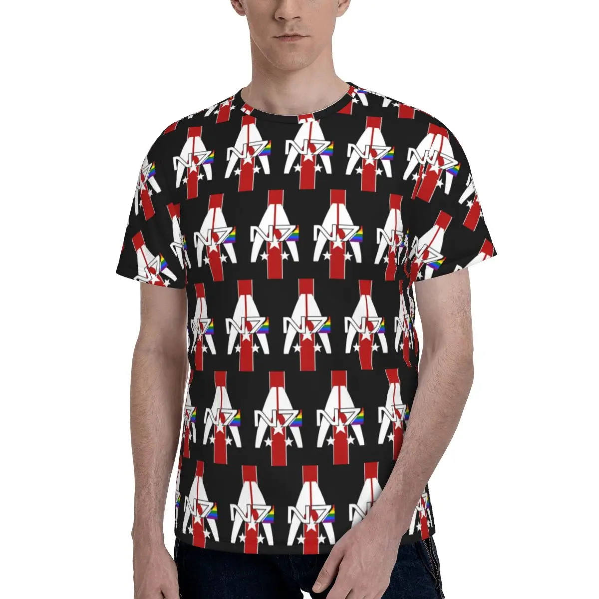 N7 Pride, Mass Effect T-Shirt for Men Cotton T Shirts Men's Short Sleeve O-Neck Summer Clothes Tops