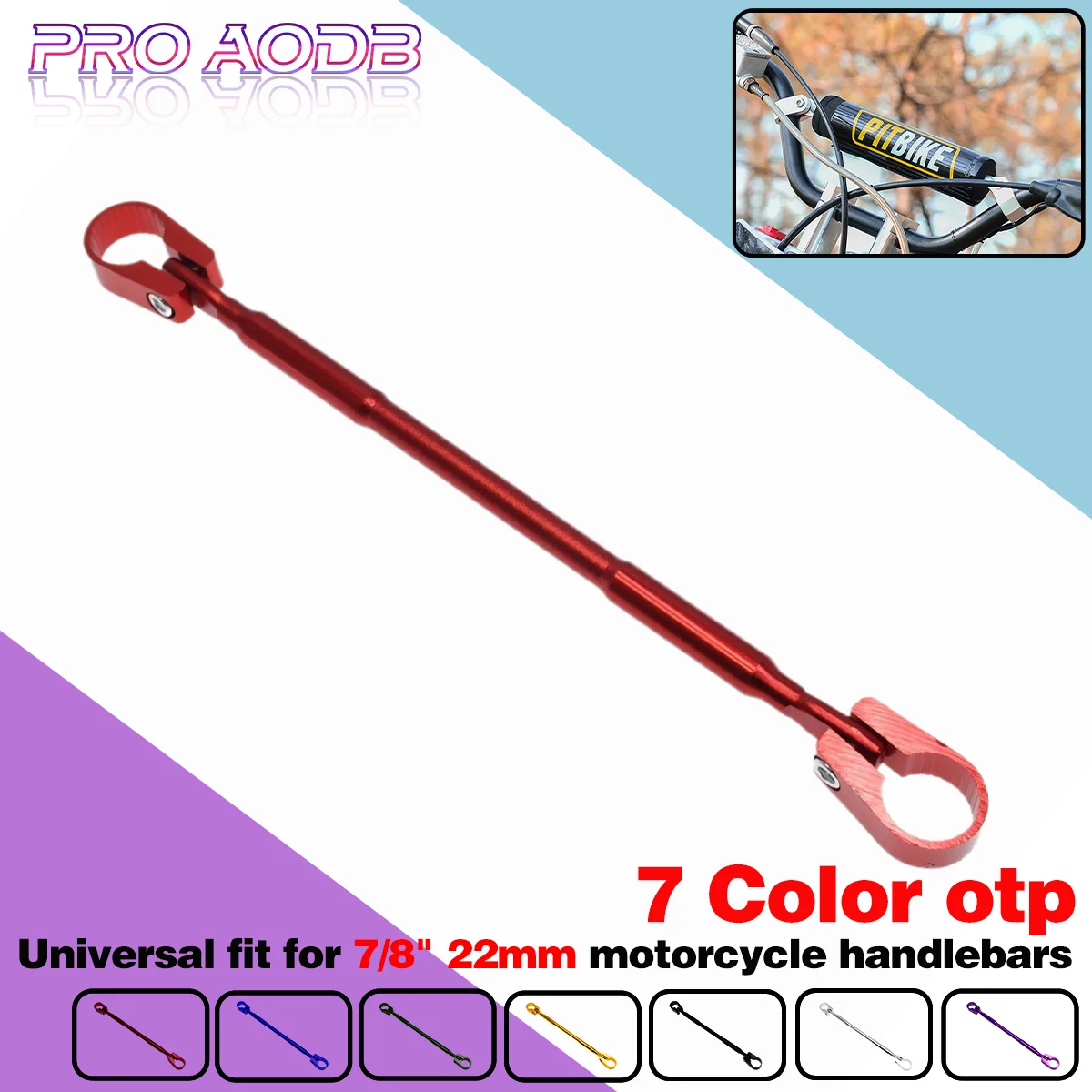 

22mm Alloy Aluminum Motorcycle Handlebar Brace Crossbar Modified Strengthen Handle Bar Clamp Balance Beam Cross For CRF YZF KLX