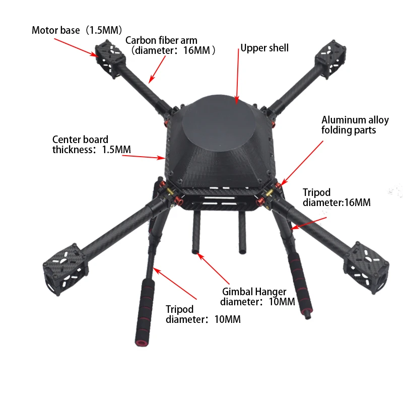 Flyroun LX450 upper shell/up cover/450 Frame For RC MK MWC 4 Axis RC Multicopter Quadcopter Heli Multi-Rotor With Landing Gear