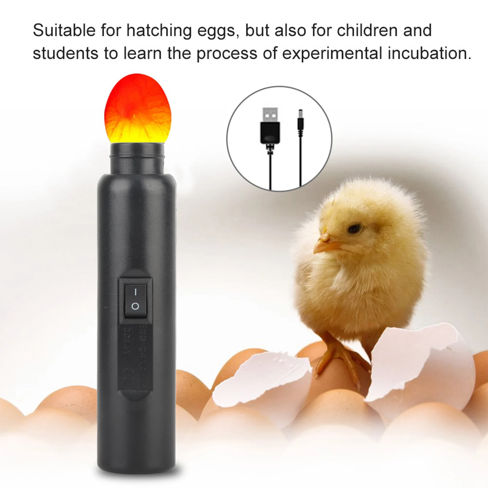 LED Light Egg Candler Tester Auto Mini Lighting Incubator For Experiment Exclusive LED Light Egg Tester Auto Light Egg Incubator