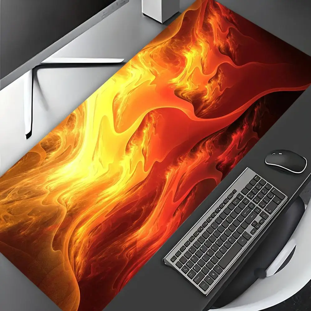 Abstract Liquid Swirl Gaming Mouse Pad Large Size Non-slip Desk Mat Purple Green Marble Style Keyboard Pad for Gamer Office