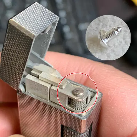 Top Block Storage Flint Stone Metal Tank Fix Screw Fit For Dunhill Lighter DIY Repair Replacement Inner Part Spare Accessories