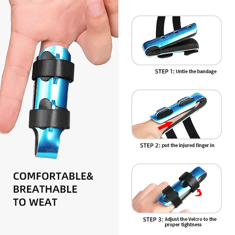 Mallet Aluminum & Foam Support Brace Finger Splint Hand Trigger Broken Finger/Sprain/Fracture/Pain Relief/ Joint Immobilization