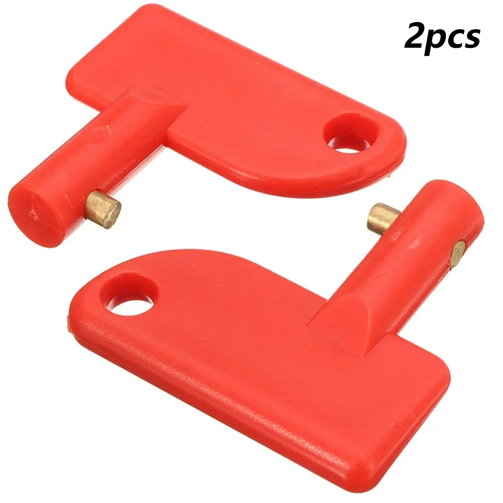 2 Pcs Plastic Spare Keys Mini Battery Cut Off Kill Isolator Switch Spare Keys For Auto Boat Truck Marine