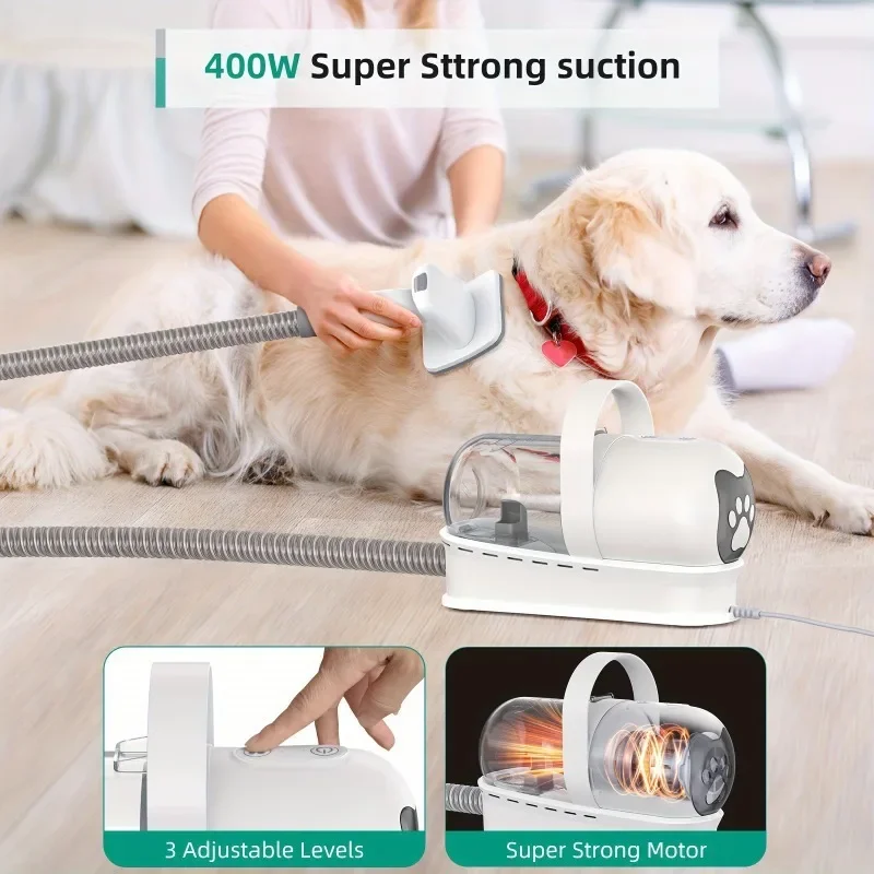 Pet hair trimmer Suction and pulling 7-in-1 Multifunctional cat and dog hair removal, trimming and shaving integrated