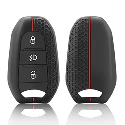 1PC Silicone Car Key Case Cover for Citroen C2 C3 C5 X7 C4 Picasso Berlingo for Peugeot 208 308 408 508 3008 4008 5008 Smart Key