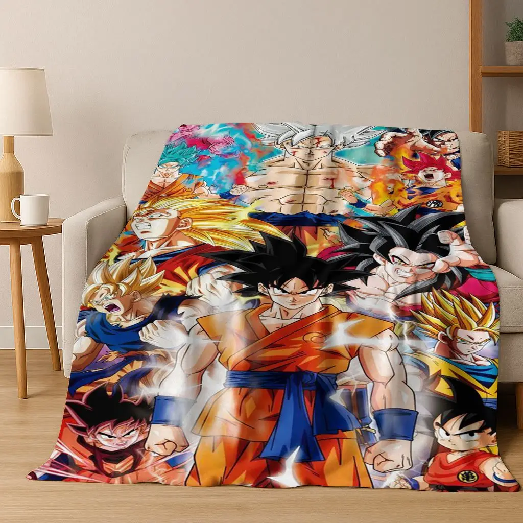 3D japanische Anime D-Dragon B-Ball Flanelldecke weiche warme Überwurfdecke für Schlafzimmer Wohnzimmer Bett Reisen Camping Picknick Geschenk