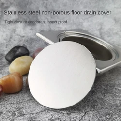 Non Perforated Floor Drain Cover Seal Floor Drain Cover Universal Stainless Steel Disc Sink Plug Bathroom Hardware