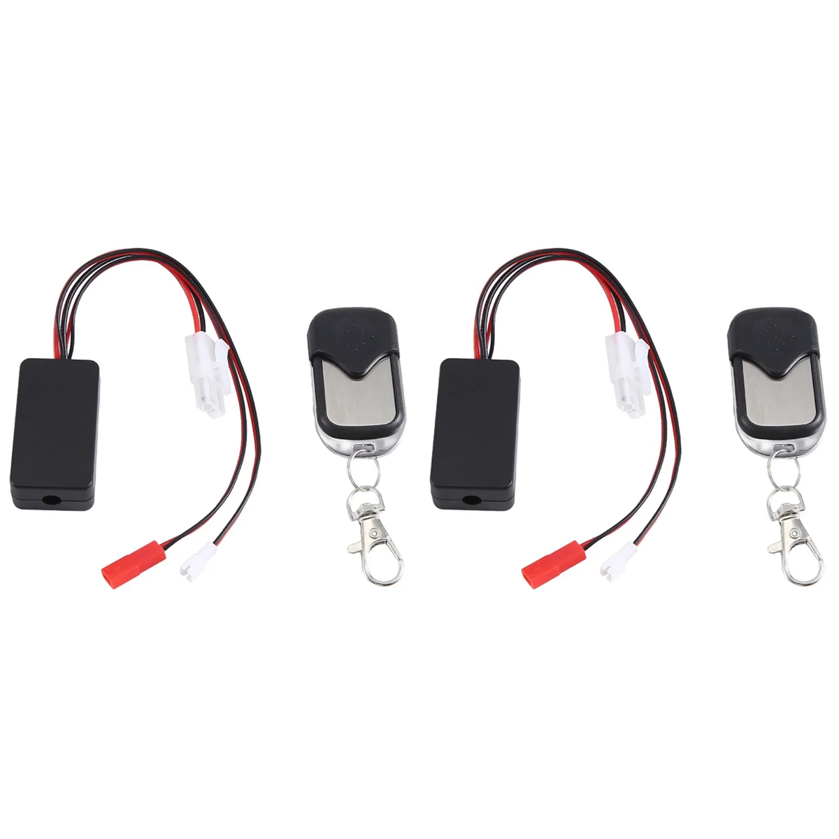 BAAU 2X Portable Automatic Simulated Winch Controller Wireless Remote Control Receiver for Axial SCX10 1/10 RC Crawler Car