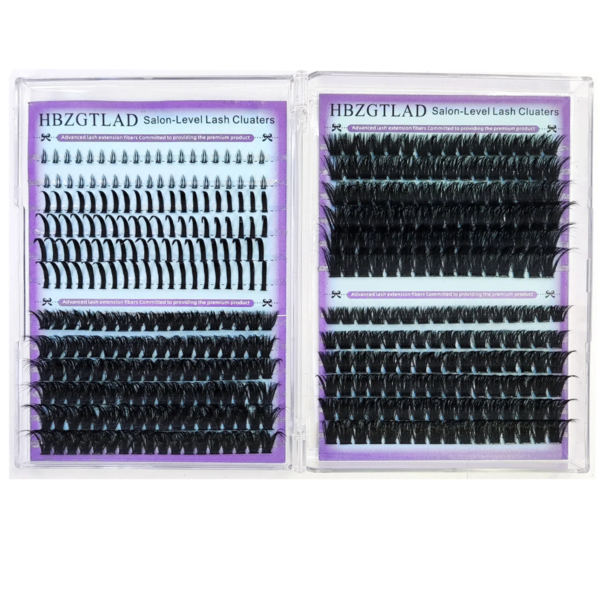 HBZGTLAD 60D-180D Volumen-Wimperncluster mit Spikes, Einzelwimpern-Cluster-Extensions, DIY Fairy/Manga-Stil – Detail 17