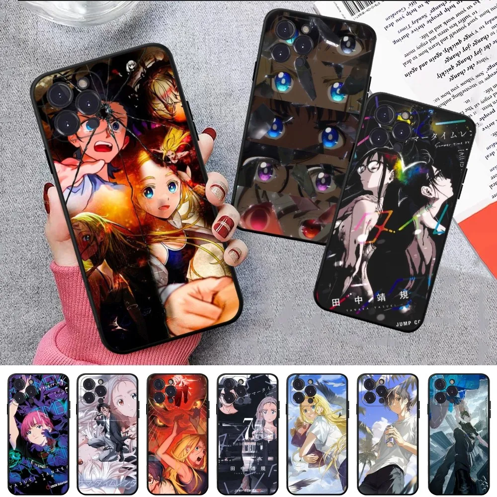 Anime Summer Time Rendering Phone Case for iPhone 15 8 7 6 6S Plus X SE 2020 XR XS 14 11 12 13 Mini Pro Max Mobile Case