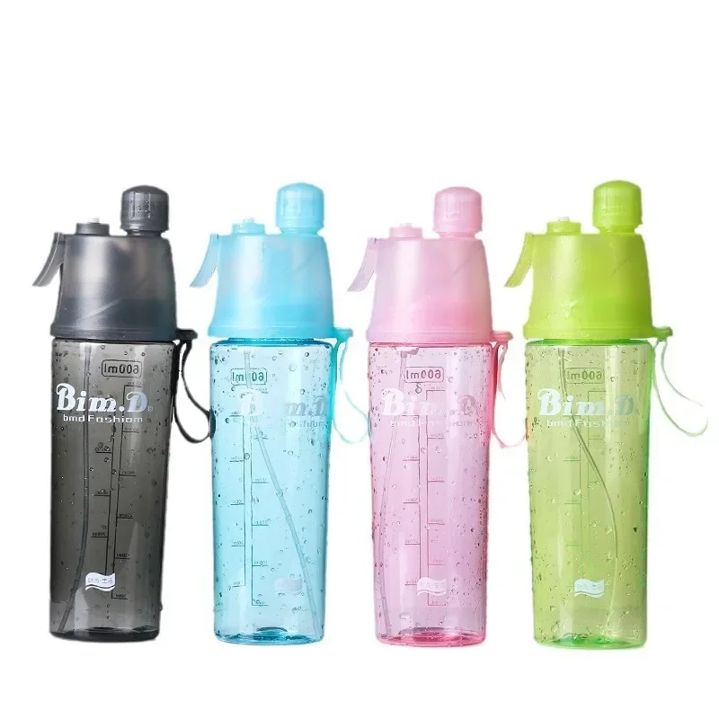 1/2/4PCS Plastic Spray Cup Summer Outdoor Sports Water Bottle Hydration Cooling Spray Cup Travel Portable Water Cup Gift Cups