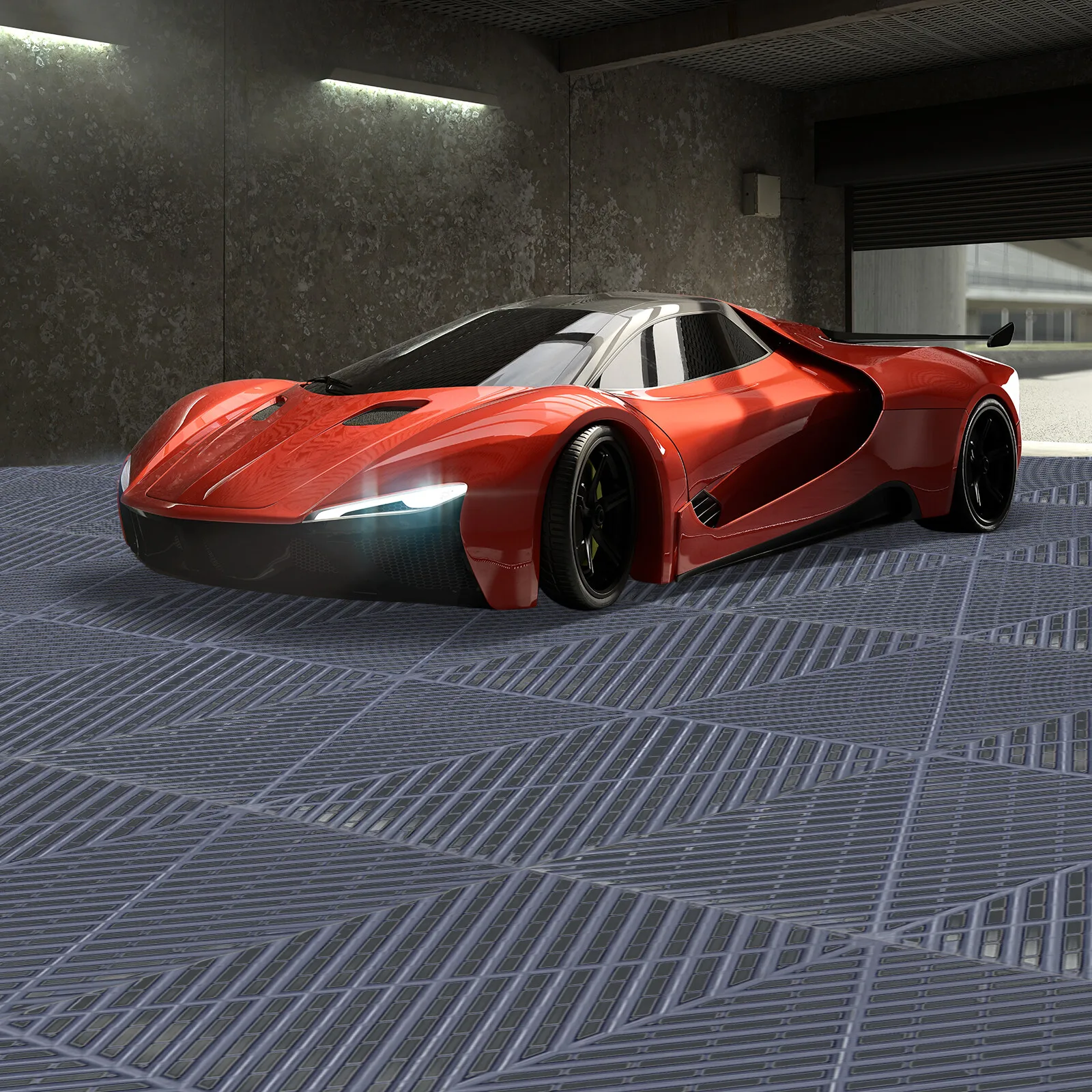 Azulejos entrelazados para piso de garaje, 25/50 Uds., azulejo de cubierta, drenaje de agua y nieve, EE. UU.