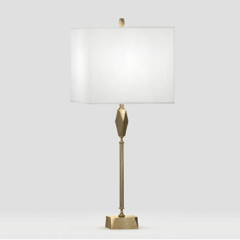 

Italian minimalist diamond pure copper desk lamp, soft decoration design model room creative desk lamp