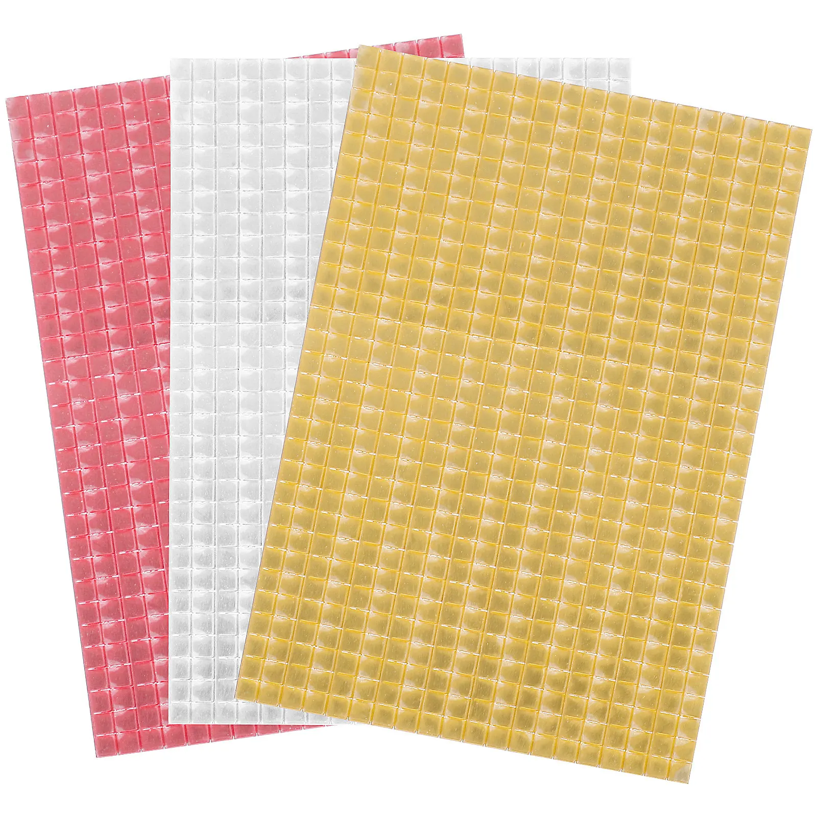 Tiny Mirror Tile Stickers 3 Sheets Self Adhesive Acrylic Mosaic Wall Decor for Crafts Cards Scrapbooking
