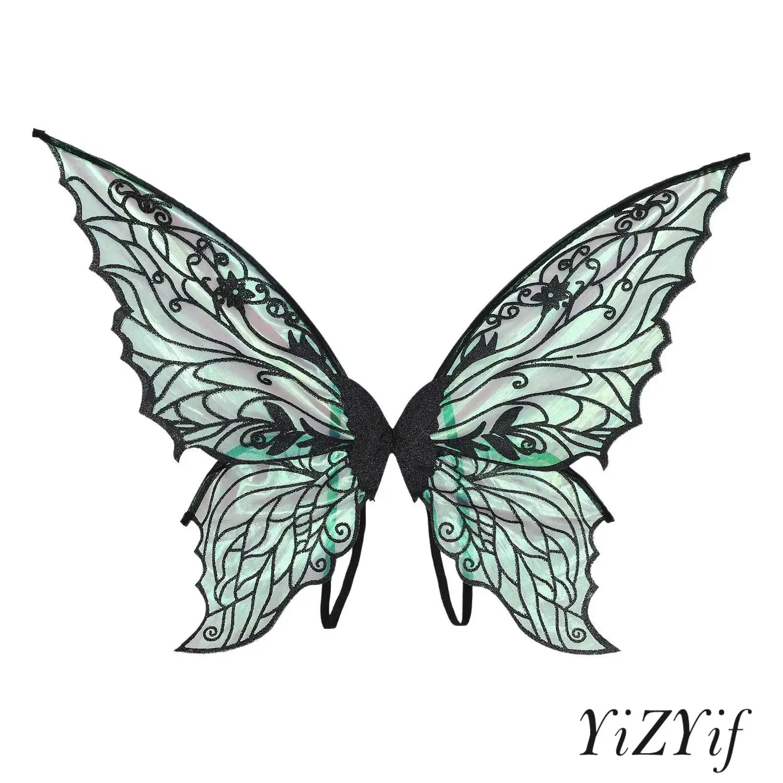

Adults Kid Halloween Butterfly Fairy Accessory Gradient Sheer Shiny Wings Fairy Angel Wings for Fancy Dress Up Party Performance