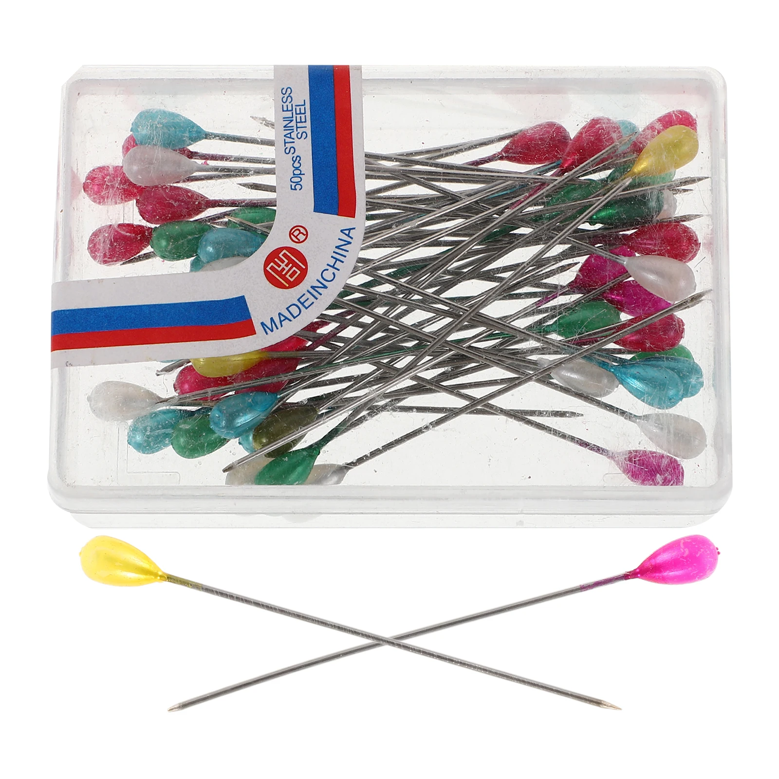 

200pcs Positioning Colorful Head Straight For Diy Sewing Quilting Ball Head Fabric Pins Sewing Supplies Pins For Clothes Sharp