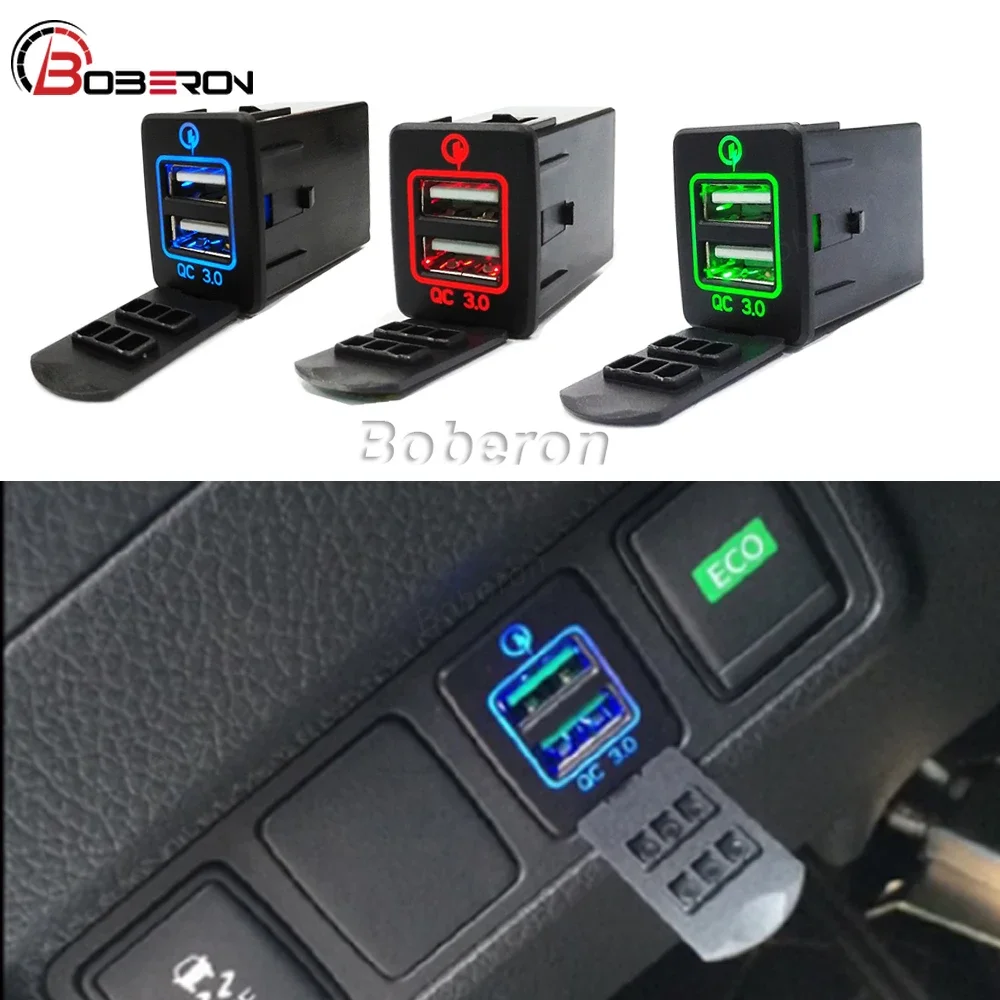 

Quick Charge 3.0 Dual USB Car Charger Socket Fast Charger Power Adapter For Nissan Sylphy TEANA Tiida Qashqai X-Trail Murano