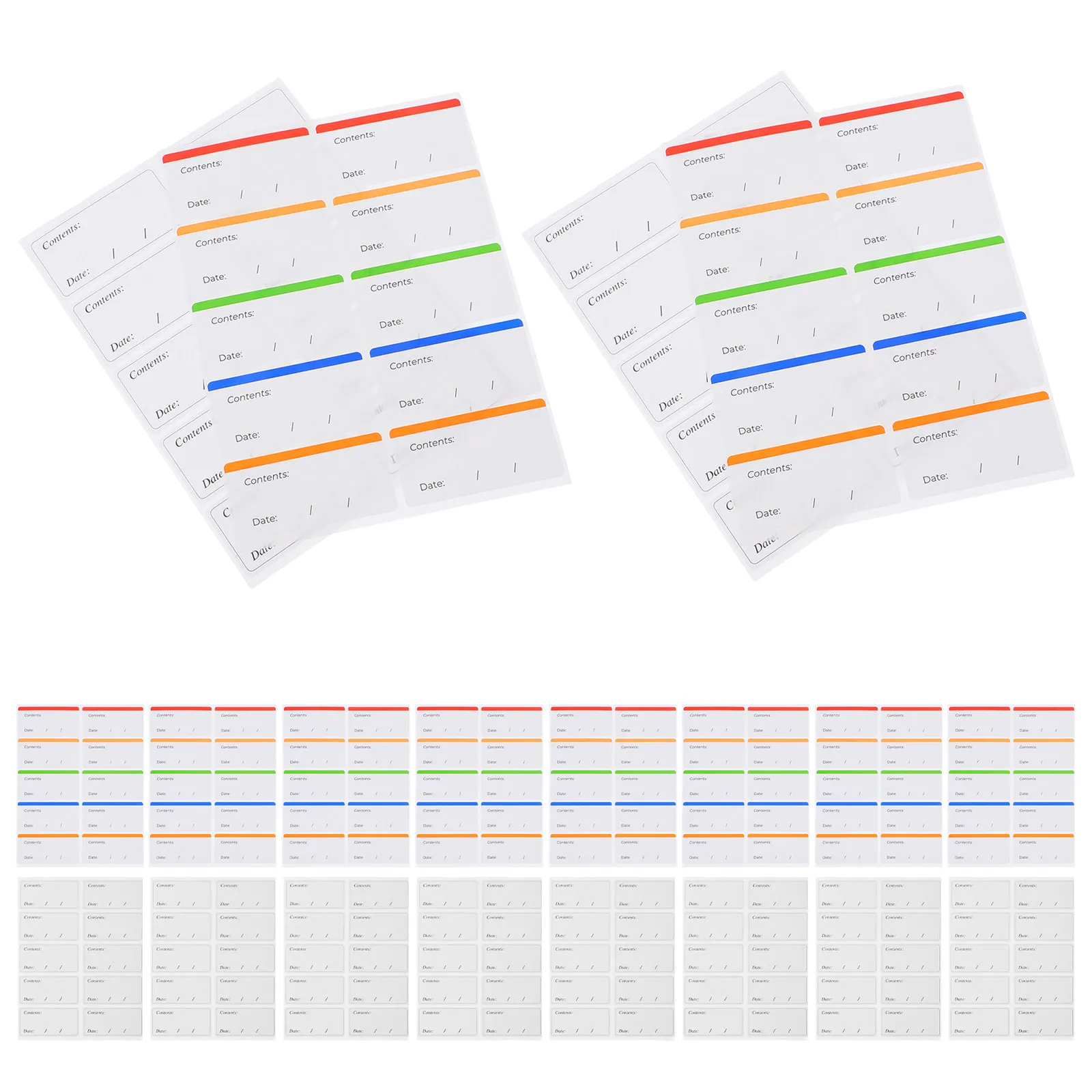 

100 Sheets Blank Removable Freezer Labels for Food Containers Jars - Easy Peel Off Date Stickers for Kitchen Refrigerator Cold