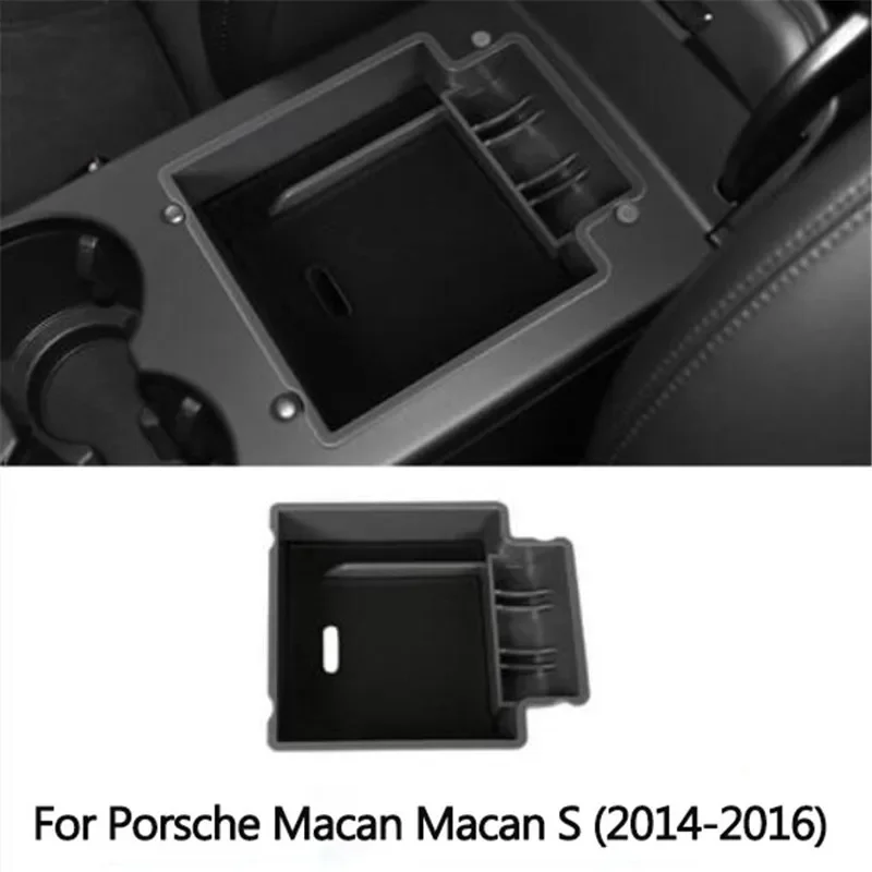 Car-Styling Accessories Center Glove Armrest Storage Box Glove Box Tray For Porsche Macan Macan S Panamera