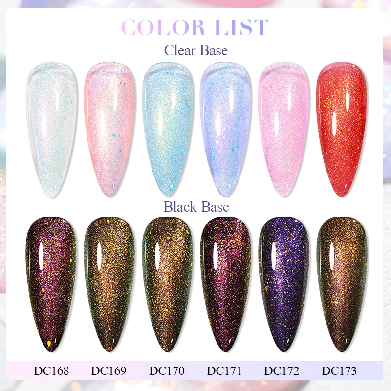 Mtssii 7ML Shimmer Glitter Gel Dream Shining Sequins เจลกึ่งถาวร Soak Off Base Coat เล็บ art เจลเคลือบเงา