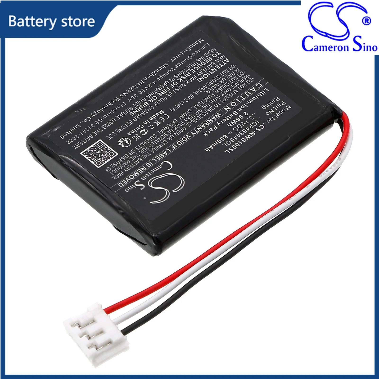 Replacement 3.7V 800mAh Amplifier Battery for Red Witch Seven Sisters Violetta Delay RWLIBATT ICP463446GL