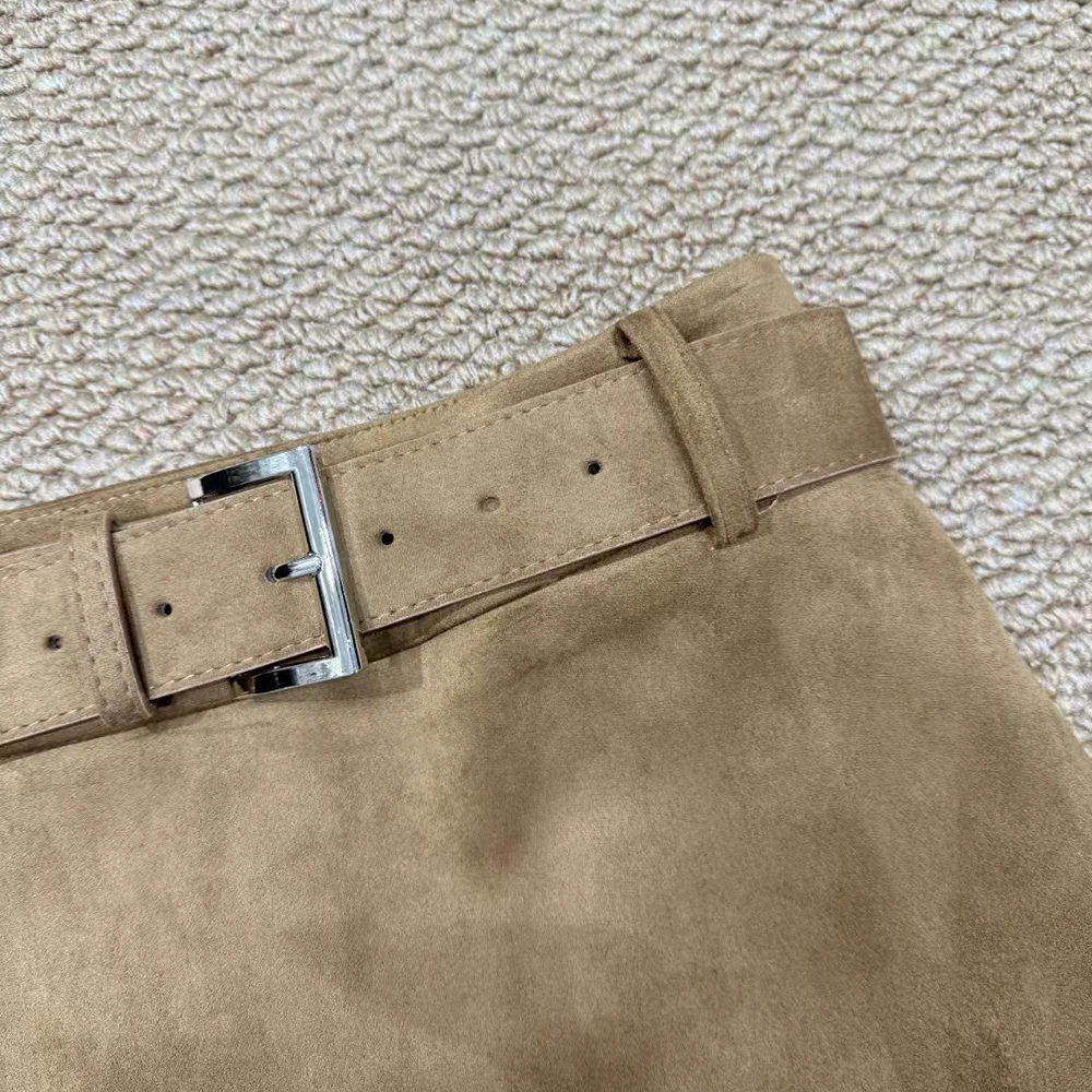 TWOTWINSTYLE solide Mini Sexy minceur jupes pour les femmes taille haute épissé ceinture été Design sens jupe de fête femme KSK556227