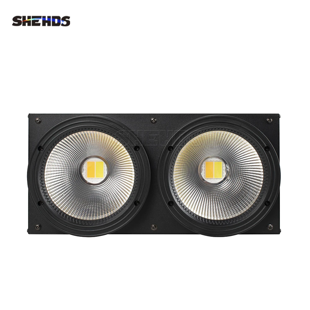 shehds led lampada de palco para teatro olhos 200w dmx cool mais warm white cob alta potencia blinder concerto efeito decorativo 01