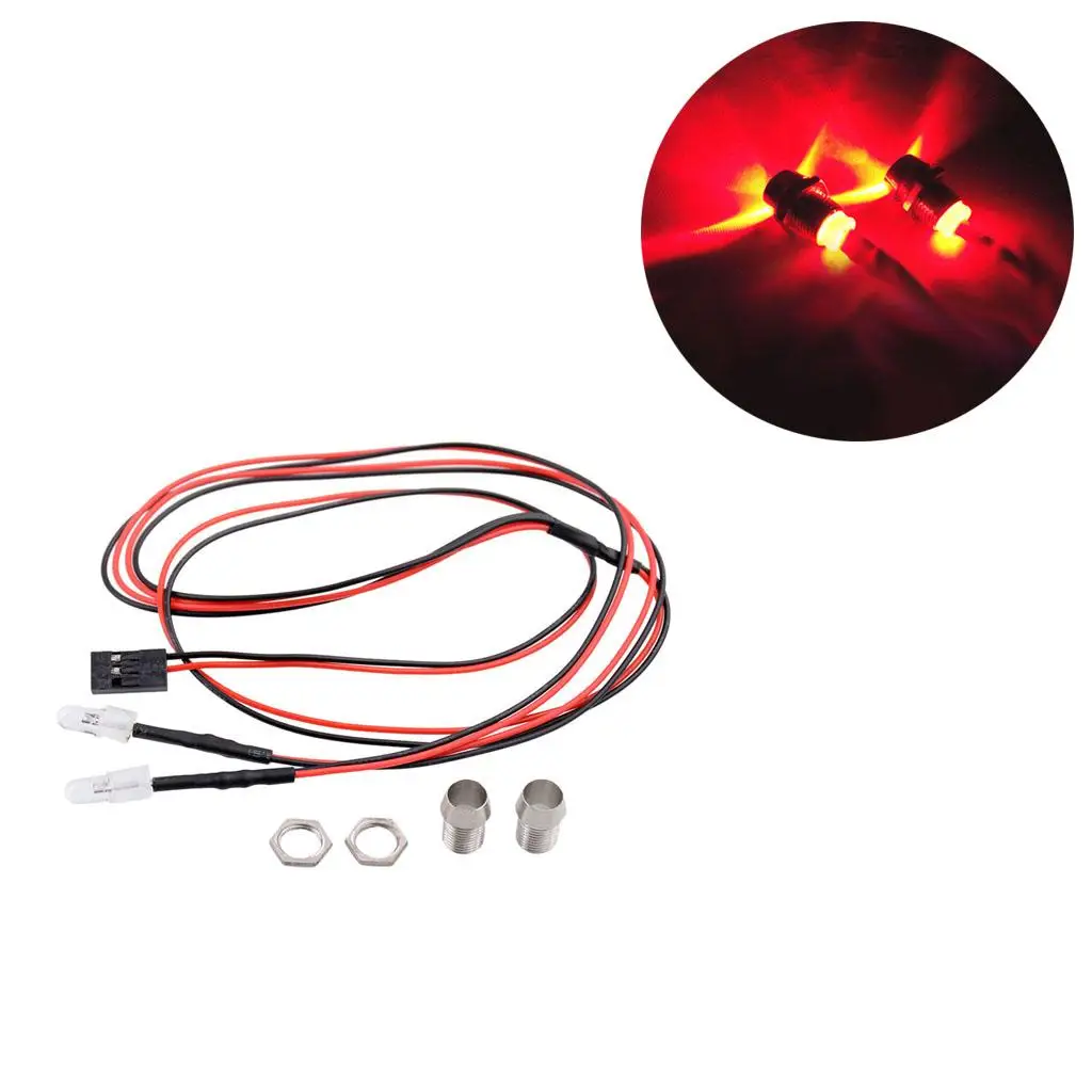 RC Model Car Truck 2/4 LEDs Headlight Taillight 3-7V RC Car LED Lights for 1/5 1/8 1/10 1/12 1/16 RC 5mm LED Light Kit