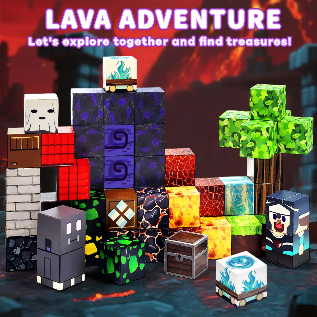 Magnetische Blöcke, Reisemagnetwürfel, magnetische Bausteine, Spielzeug mit tragbarer Eisenbox, STEM, pädagogisches Magnetspielzeug für Kinder