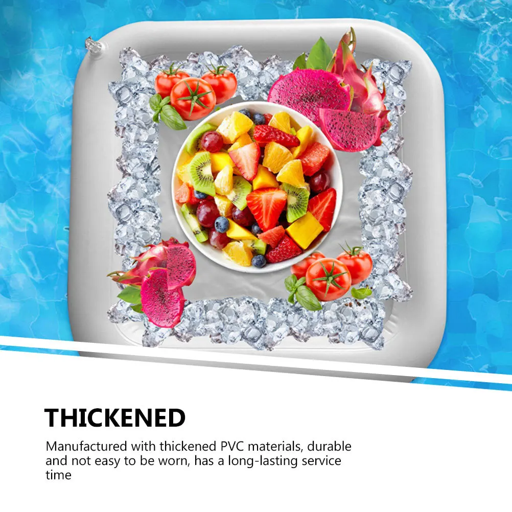 2 قطعة صينية تبريد بوفيه قابلة للنفخ قابلة لإعادة الاستخدام مبرد صودا للأنشطة الخارجية شريط تقديم قابل للنفخ