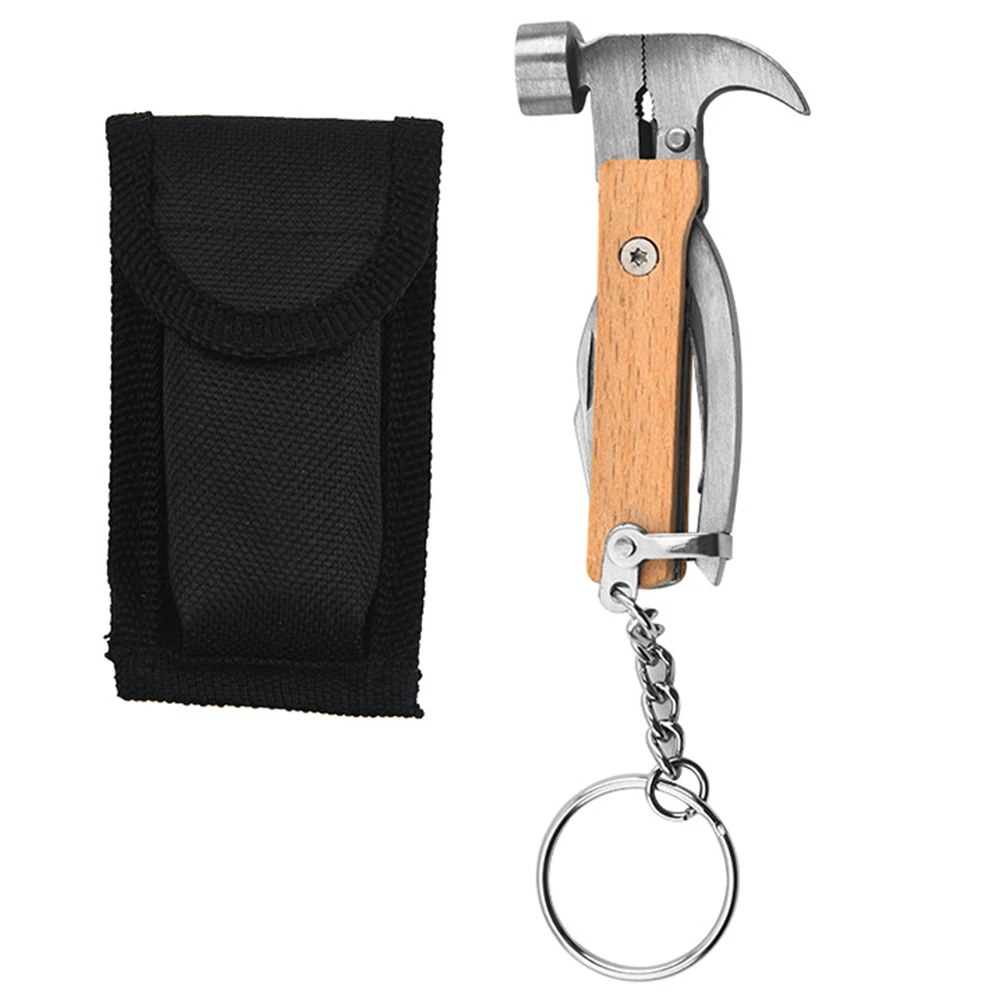 Portable Multi Tools Claw Hammer Lifesaving Hammer Knife Multi-Function Stainless Steel Pliers Emergency Claw Camping Equipment