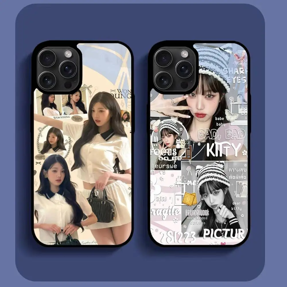 

Jang Won Young Phone Case For IPhone16 15 14 13 12 11 Pro Xs Max Mini XR X 7 8 Plus Luxury Mirror Hard Funda