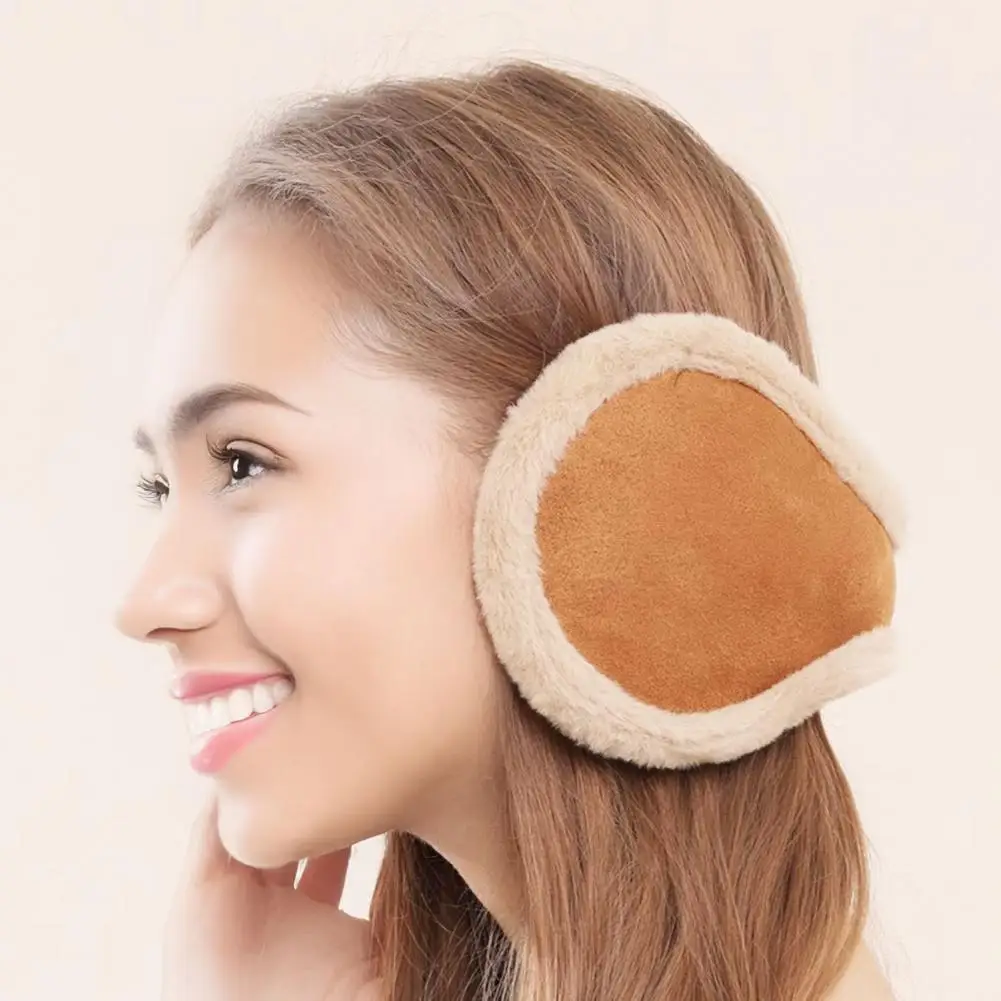 غطاء للأذنين من القطيفة بلون سادة ودفء الشتاء قابل للطي من القطيفة مع عصابة رأس مرنة قابلة للتعديل أغطية أذن للطقس البارد #1